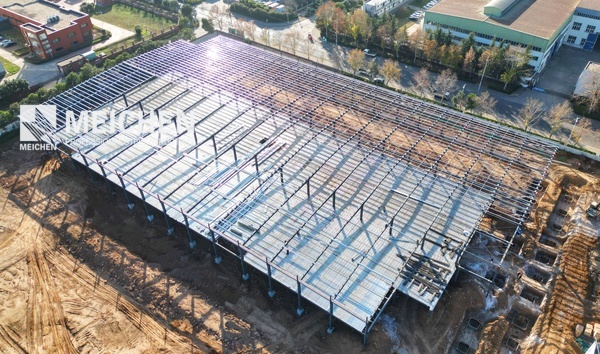 Automated Glass Production Line Steel Structure Factory Building Project