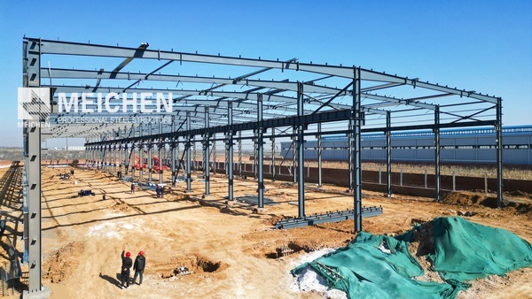 Automated Glass Production Line Steel Structure Factory Building Project