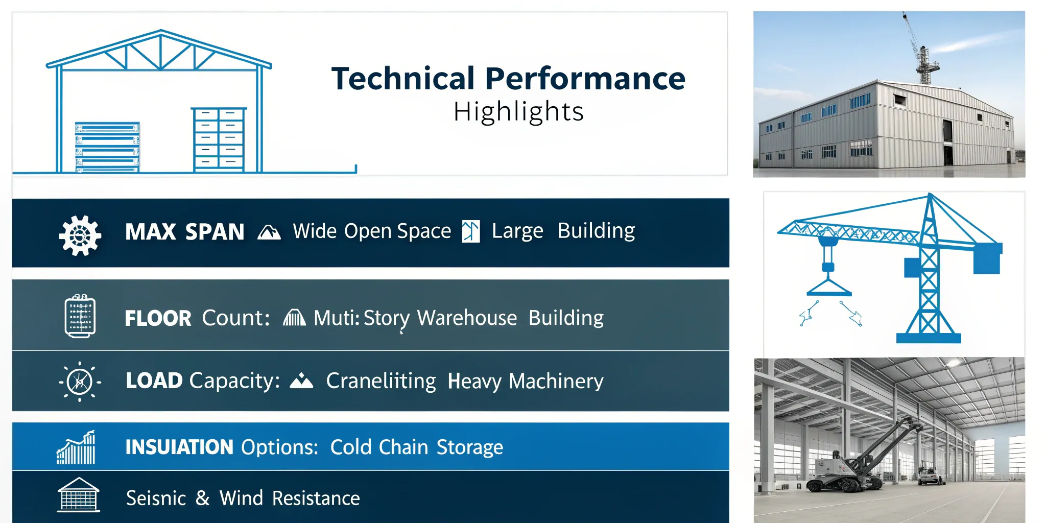 Meichen Steel Structure Warehouse Technical Performance Highlights