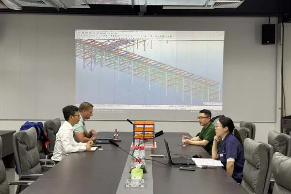 Klien Australia Mengunjungi Meichen Steel Structure untuk Audit Proyek Gudang Pendingin